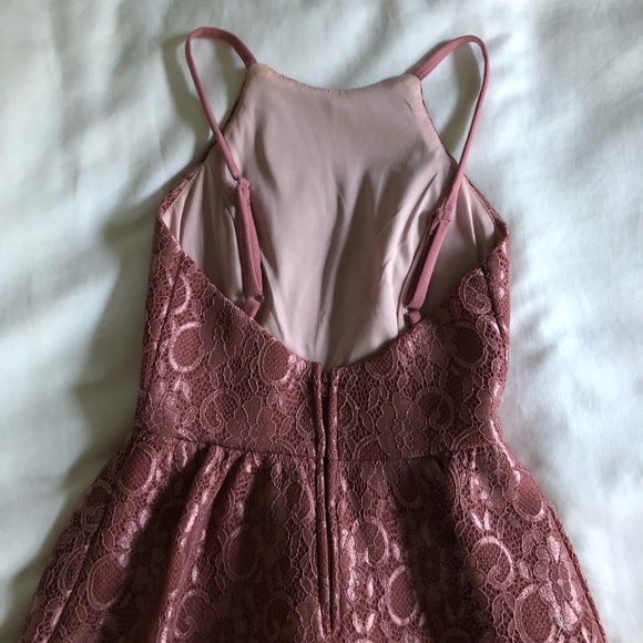 Speechless Dusty Rose Pink Lace Dress - Picture 4 of 9